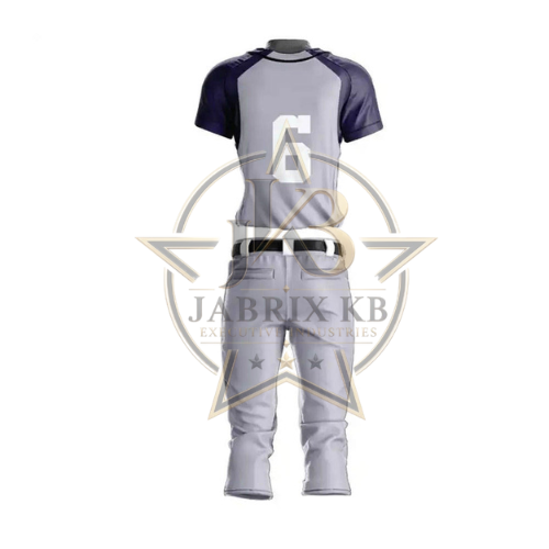 Men's Baseball Uniform Set – Grey & Navy - Image 2