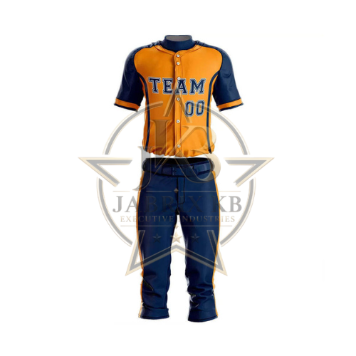 Orange & Navy Baseball Uniform Set | Custom Jersey