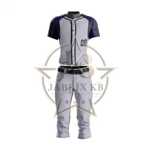 Men's Baseball Uniform Set – Grey & Navy