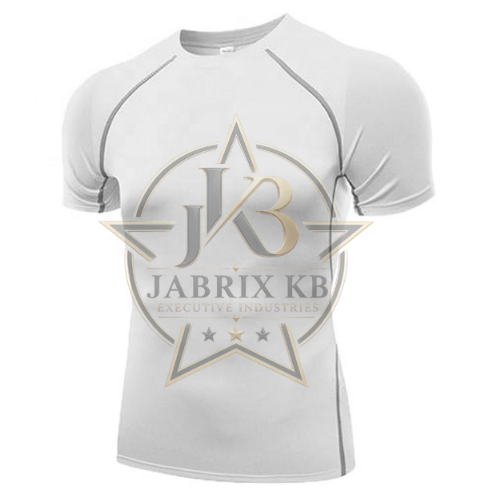 Men's White Short Sleeve Rash Guard – Compression Top