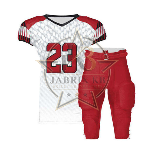 White & Red Football Uniform Set | Custom Jersey & Pants