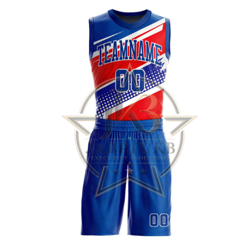 Blue & Red Basketball Uniform Set | Custom Jersey & Shorts
