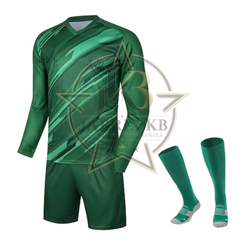 Men's Goalkeeper Uniform Set – Long Sleeve Jersey, Shorts & Socks, Green