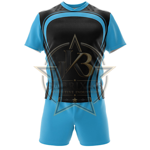 Men's Rugby Uniform Set – Sky Blue & Black