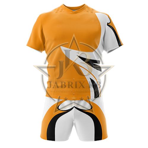 Men's Rugby Uniform Set – Orange, White & Black