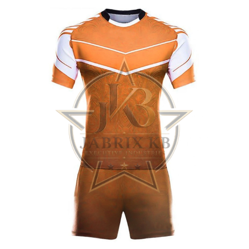 Men's Rugby Uniform Set – Orange & White