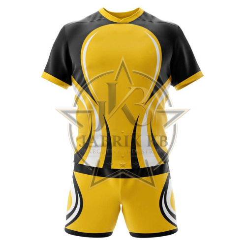Men's Rugby Uniform Set – Gold, Black & White